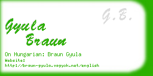 gyula braun business card